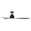 Ventilateur de plafond intelligent WiFi de 56 po pour intérieur/extérieur, CC, avec télécommande, résistant à l'humidité, noir, style moderne-69556331-67499160