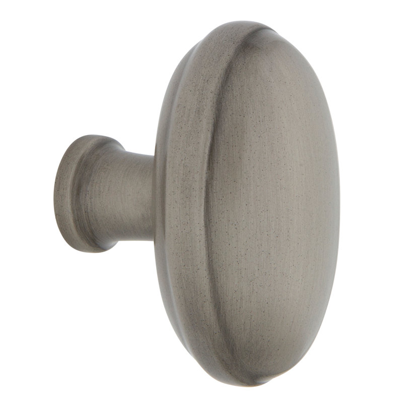 Homestead 1 3/4" Length Oval Knob, Antique Pewter