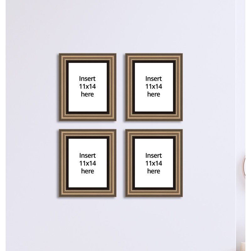 Kapisa Picture Frame - Set of 4, Brushed Bronze