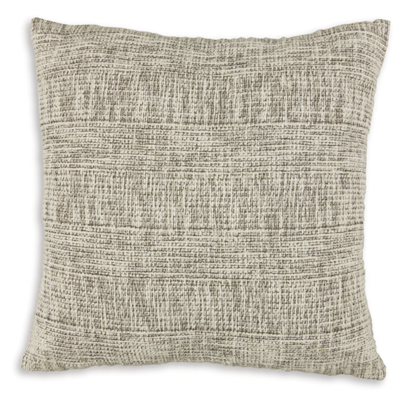 Coussin Carddon (ensemble de 4), Polyester, Gris / Blanc