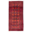 Tapis rouge en laine noué à la main de conception unique 3 pi 2 po x 5 pi 10 po New Age