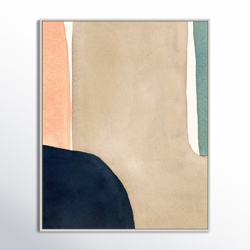 «Divided Hazy Gray» par Julia Balfour - Art mural encadré, Impression blanche sur toile encadrée