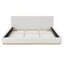 Lit rembourré avec structure en bois massif pour chambre à coucher