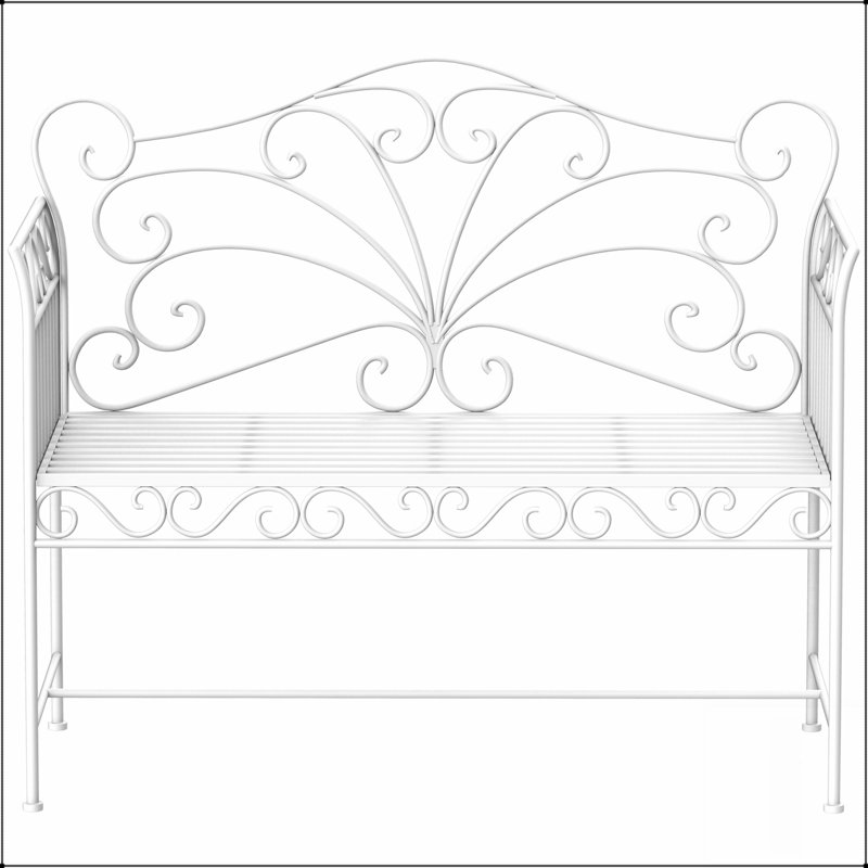 Banc de jardin en métal de 43 pouces Outsunny
