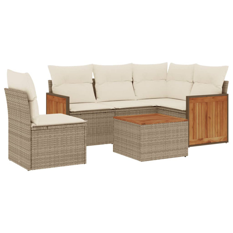  Ensemble de canapé de jardin beige