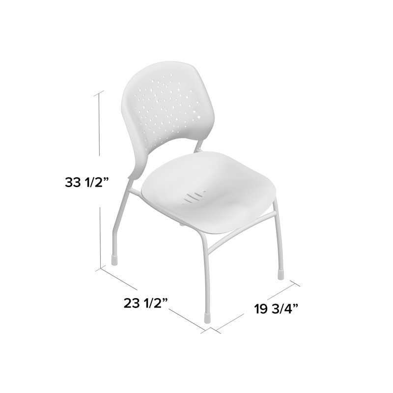 Chaise empilable sans accoudoirs, Bleu