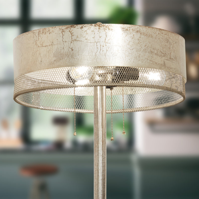 Lampe sur pied en métal vieilli 62 po H 62 po Flodie