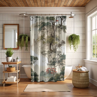Asian Woods - Rideau de douche Premium