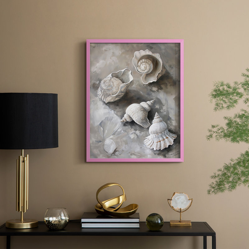 NAUTICAL Series CCXCII, reproduction encadrée - bois massif, H 21 po x l 17 po, Rose