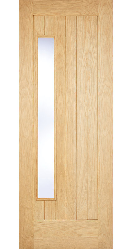 Newbury 1L Glazed Oak External Door, 1981mm H x 838mm W x 44mm D