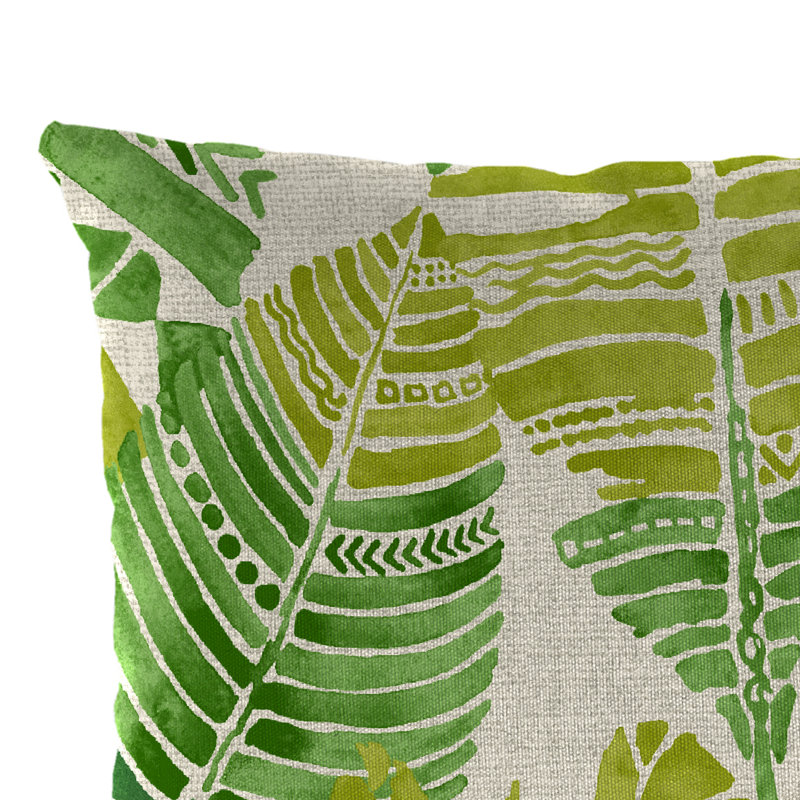 18" x 12" Outdoor Lumbar Throw Pillow (Set of 2), Hixon Palm