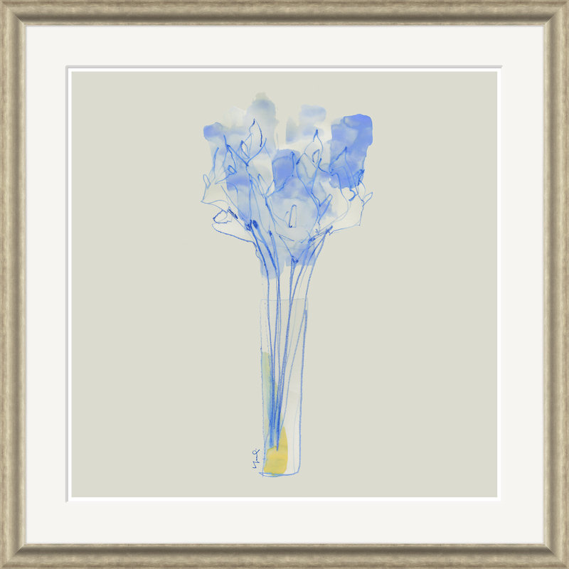 Calla Lilies In Blue Print by Yuki Osada