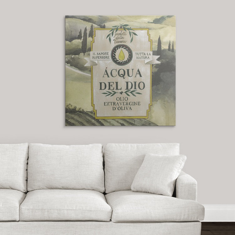 Publicité rétro Anjelyka, H 35 po x l 35 po x P 1,5 po, Toile
