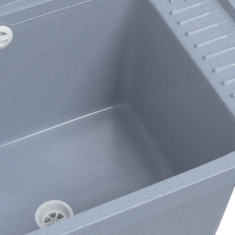 Belfry Bathroom Langlois Resin Sink, Grey, 24cm H x 35cm W x 50cm D