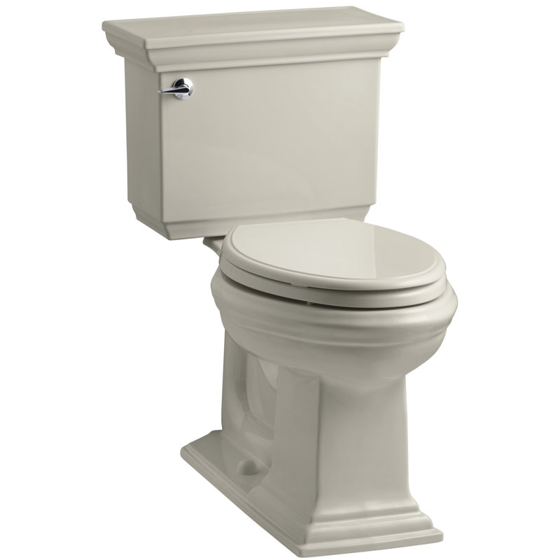 Memoirs® Stately Comfort Height 1.28 GPF Elongated Two-Piece Toilet, Sandbar, Left-Hand