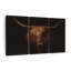 «Handsome Highland Cow on Canvas», ensemble de 3 pièces-1025686366