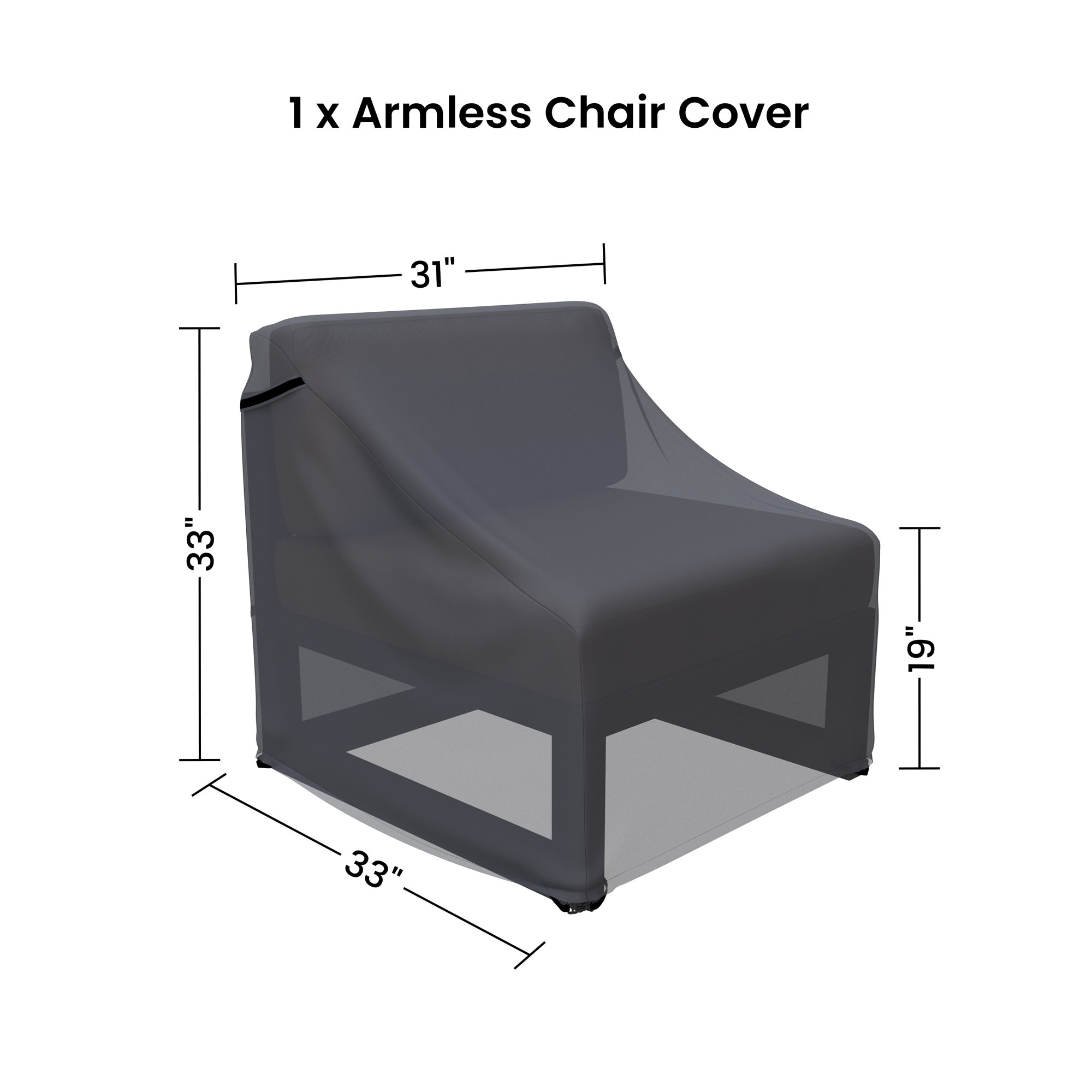 Smith Outdoor Armless Lounge Chair Patio Cover