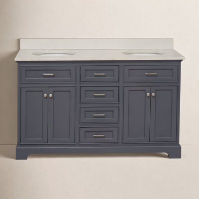 60 " Pine Double Bathroom Vanity