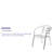 Nannie Heavy Duty Aluminum Commercial Indoor-Outdoor Restaurant Stack Chair with Triple Slat Back