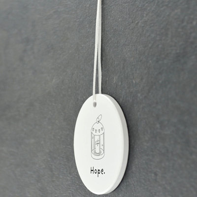 Carley Hope Circle Shaped Ceramic Ornament