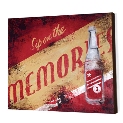 «The Process: Sip» par Rodney White, affiche vintage sur toile tendue