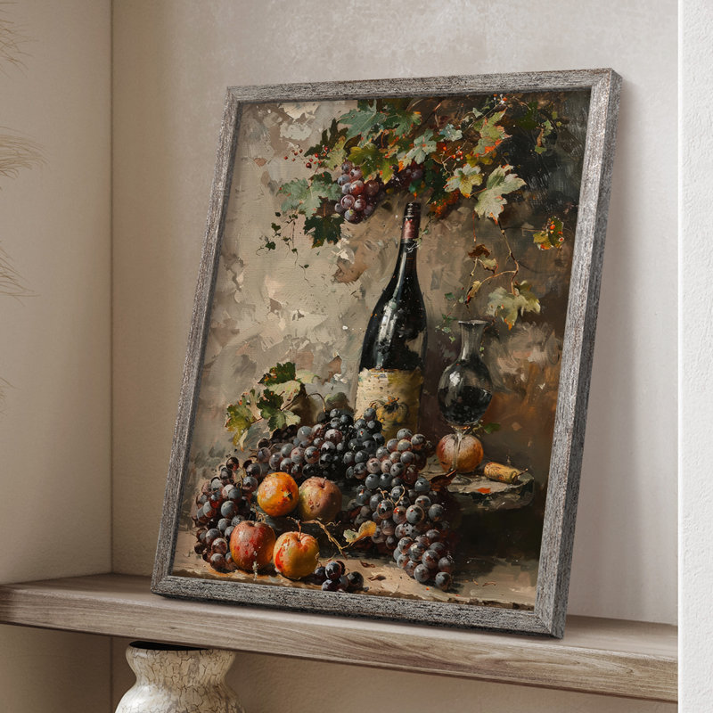 Reproduction encadrée FLORAL Series DCC XXXVI - bois massif, H 11 po x l 9 po