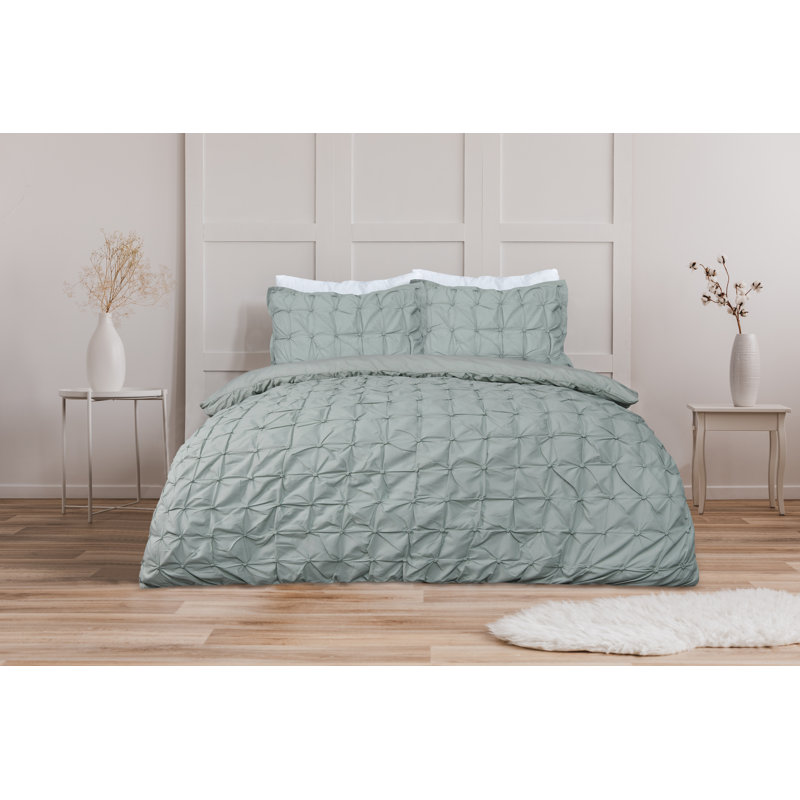 Mercer41 Becerra Duvet Cover Set with Pillowcases, Double - 2 Standard Pillowcases, Blush