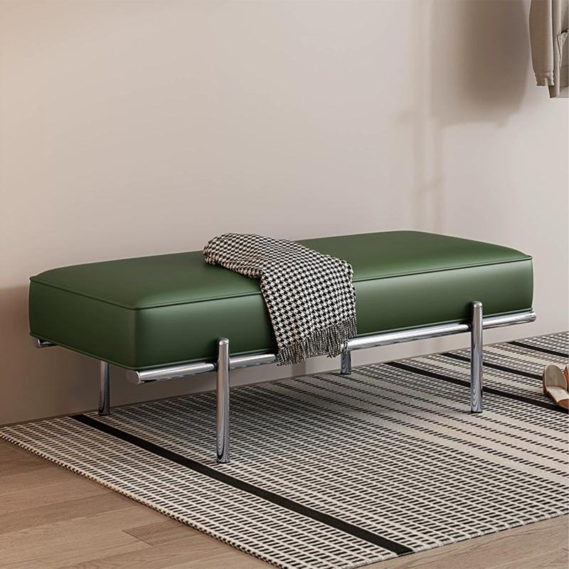 Banc rembourré, H 15,75 po x l 39,37 po x P 17,52 po, Vert