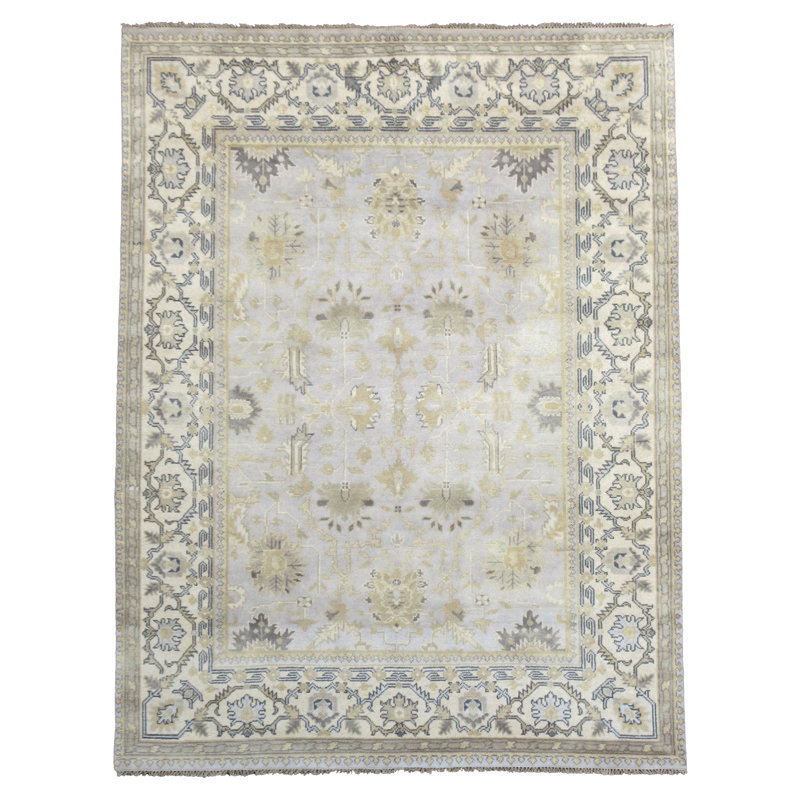 8X10 Silver Oushak Area Rug