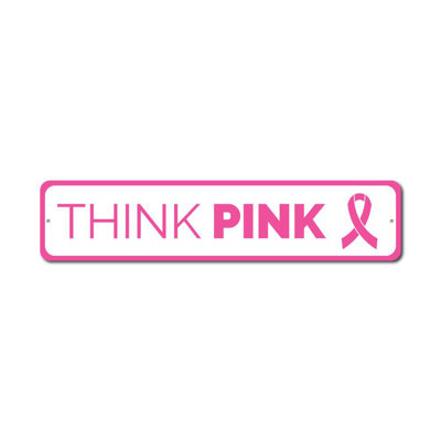 Plaque en aluminium "Think rose"