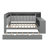 All-in-One Sleep and Study Daybed with Upholstered Backrest, Bookcase, Pull-Out Guest Bed, Power Hub, and Ambient LED Strips-134013214