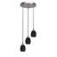 Luminaire suspendu en grappe à 3 lumières avec verre matriciel 5,5 po Fidela-326291914-391125456-391125455
