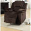 Fauteuil inclinable Living Space - Suède rembourré chocolat avec mécanisme moderne et structure en métal
