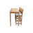 Huntington 3 - Person Solid Wood Solid Wood Top Four Leg Dining Set-96323201