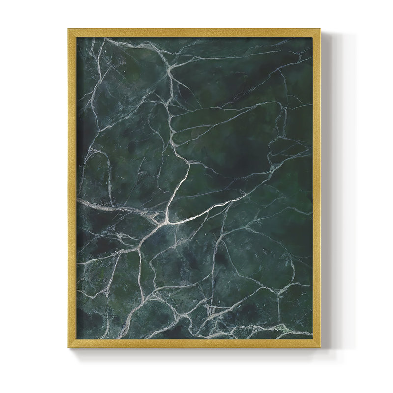 Jade Marble II, reproduction encadrée - bois massif, H 10 po x l 8 po