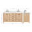 Cambridge 67'' Solid Wood Double Bathroom Vanity in Oak, with 1.5'' Pure White Quartz Top, Center, Rectangle Sink-132281593-107291334