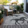 Machine Washable Indoor/Outdoor Cinead ACN1717 Gray Rug