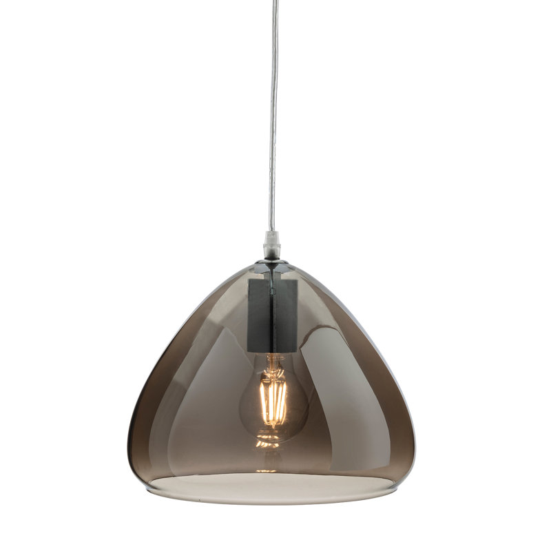 1 - Light Silver Dome Pendant