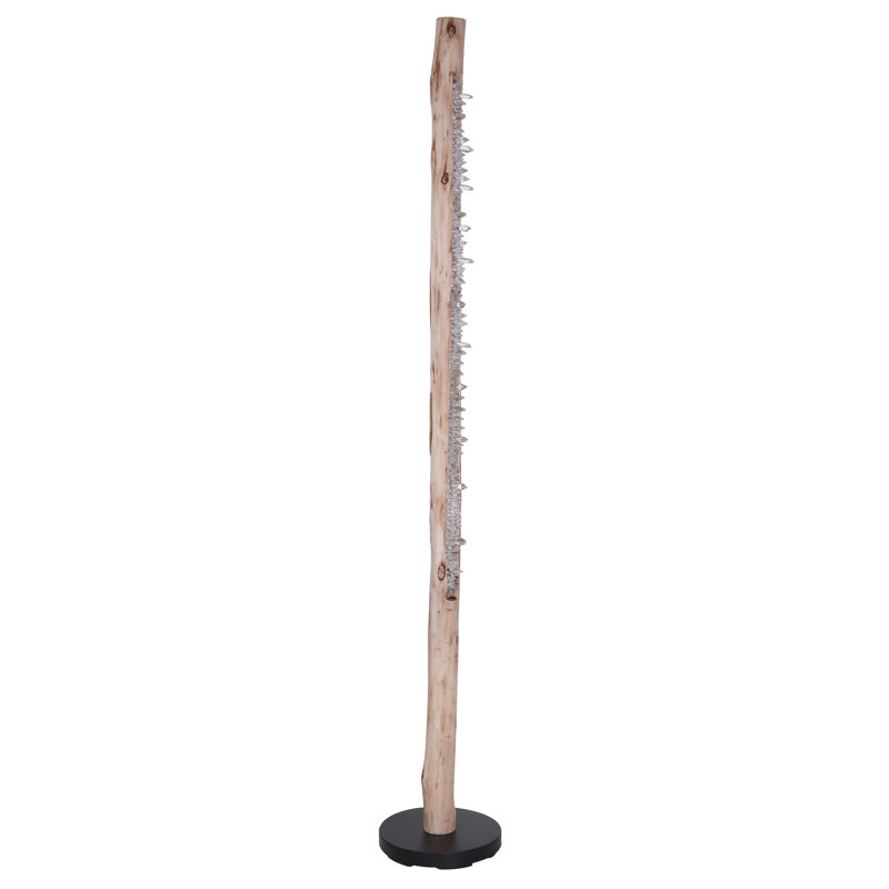 Luthersville 151cm Brown LED Column Floor Lamp