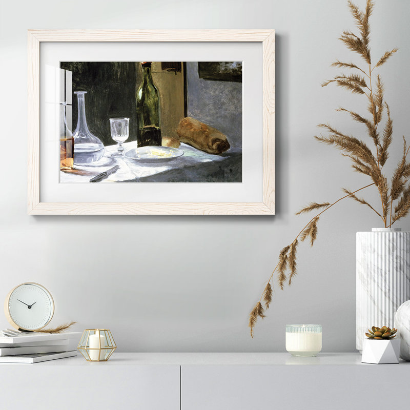 Nature morte avec des bouteilles, 1862 - reproduction d'un seul cadre, Blanc, H 26 po x l 38 po x P 1,5 po