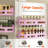 4 Pack Magnetic Spice Rack Organizer, Pink