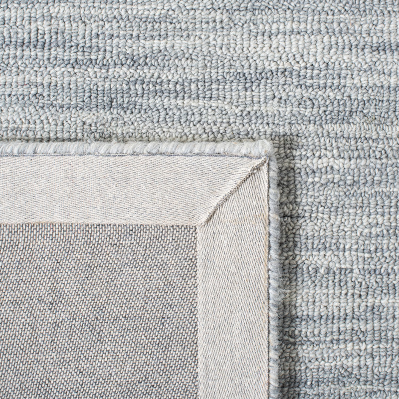 Tapis gris en laine / coton touffeté à la main Estime Metro, Rond 6 pi