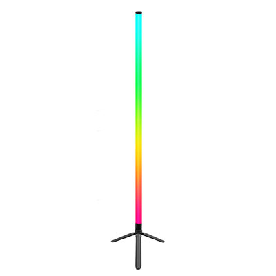 Lampadaire d'angle DEL RGB DIY intelligent avec application et télécommande, synchronisation musicale et 16 millions de couleurs pour une ambiance lumineuse.
