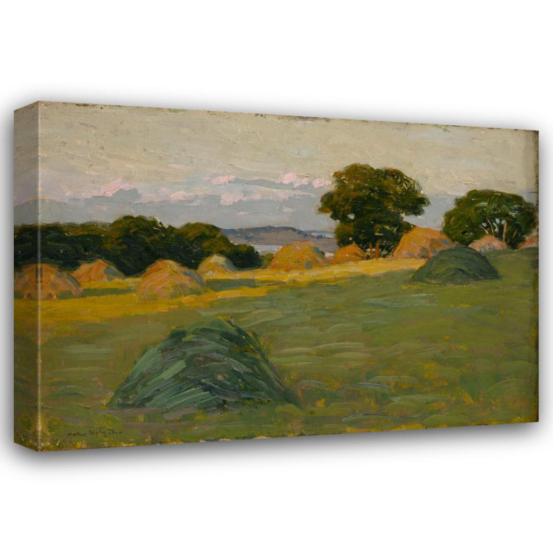 «The Hill Field» par Arthur Wesley Dow - Art mural sur toile tendue avec châssis, H 28 po x l 40 po