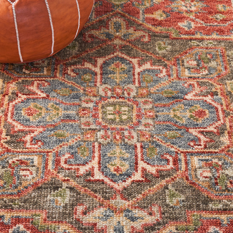 Samarkand 121 Area Rug In Red / Blue, Rectangle 6' x 9'