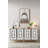 Adams Sleek Modern Console Table, Sapphire Oak & White/Silver, 59.1 x 29.5 x 12.6 inches | 100% Melamine Coated Particle Board, Thickness: 0.7 inches | Wall-Mountable with Numerous Shelves, Stylish & Functional Design-120466142-120466143