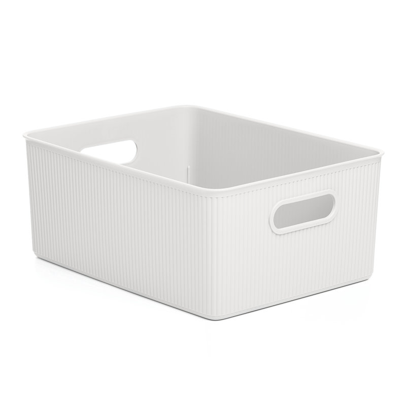 Cube en plastique, H 6,25 po x l 15 po x P 12 po, Blanc