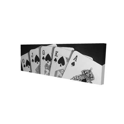Toile de jeu de cartes noir et blanc | Décoration hyperréaliste