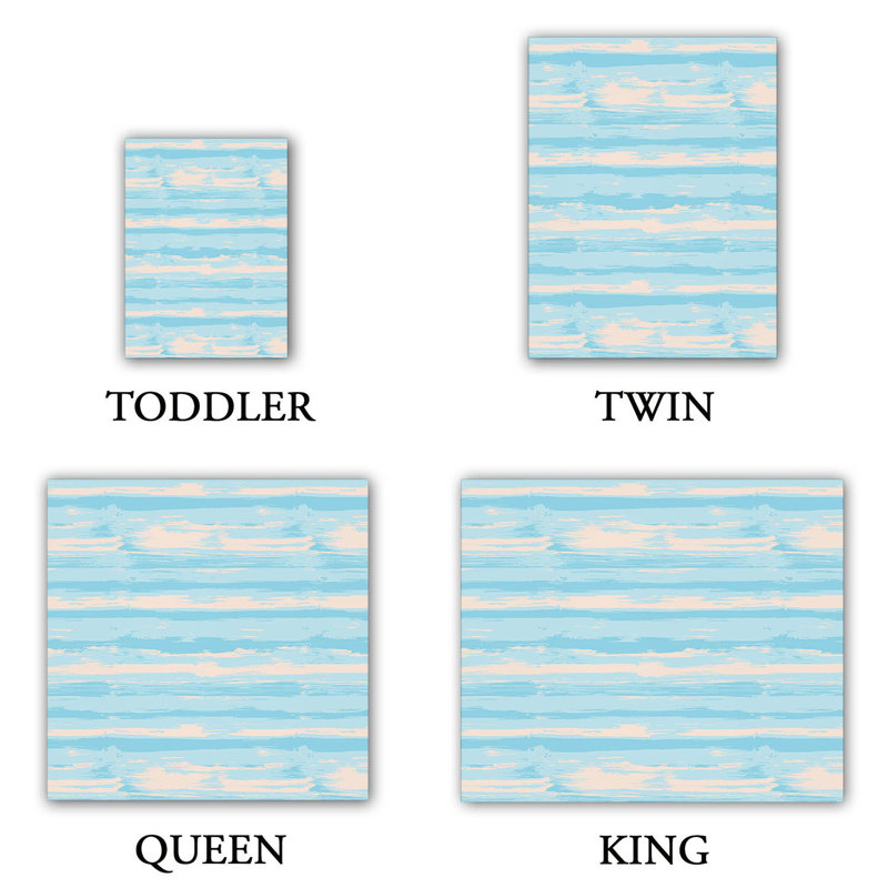 Ensemble de housse de couette serene sea, 1 housse simple + 1 taie standard