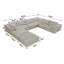 Nuage de velours côtelé blanc 157,6 po, 8 sièges, coussin amovible, conception à deux couches, sans assemblage, bricolage pour la maison et le bureau, luxe rembourré de plumes, éponge pure, envoi peu encombrant